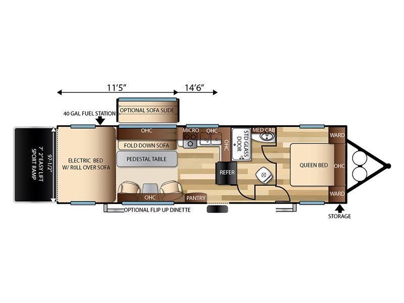 Finance available Dealer 2016 Sandstorm Toy Hauler Rv with generator sleep 8 fit a Polaris 4doors slide out