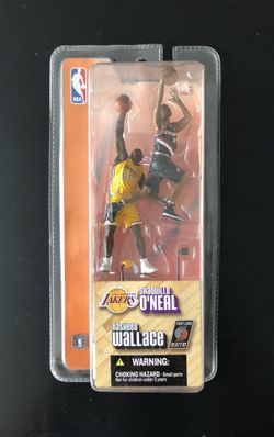 2003 Shaquille O’Neal Rasheed Wallace NBA Basketball 2 - Pack Mcfarlane Action Figure 3” Los Angeles Lakers Portland Trail Blazers