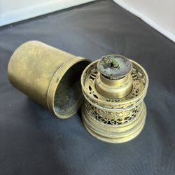 Antique Chinese Brass Opium Travel Lamp