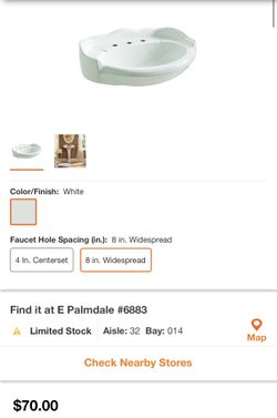 Glacier Bay Westminster 21 in. Pedestal Sink Basin in White