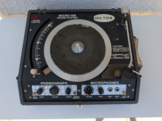 Hilton Micro 75B Sound System Turntable Record Player