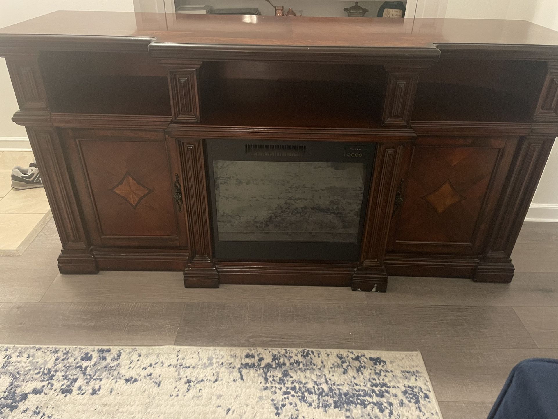 Fireplace TV stand
