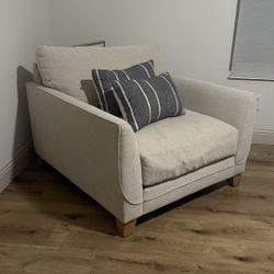 Loveseat and Oversized Armchair