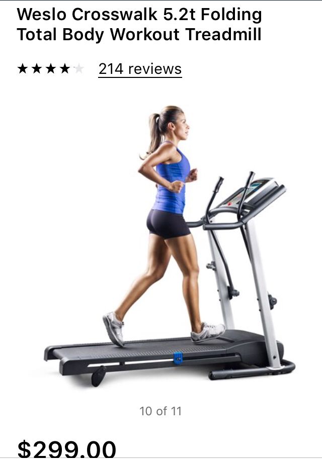 Weslo Crosswalk 5.2t Folding Total Body Workout Treadmill: