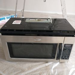 @@@ WHIRLPOOL OVERHEAD ABOVE STOVE HUNG MICROWAVE OVEN @@@