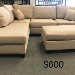 New Sand Sectional Couch /$50 down