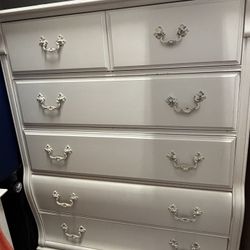 Girls white dresser/chest of drawers