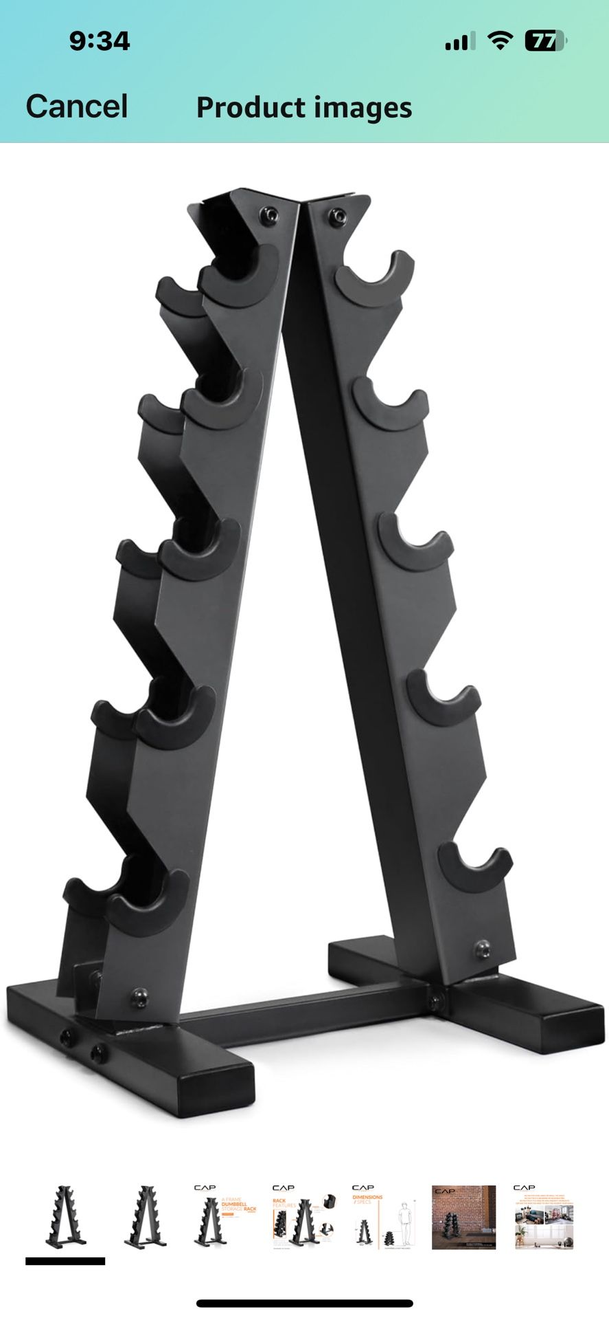 Dumbell weight rack
