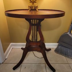 Vintage Mahogany Harp Table