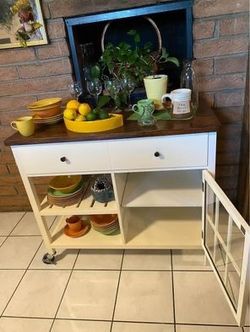 White Wood Sideboard Buffet with Drawers
