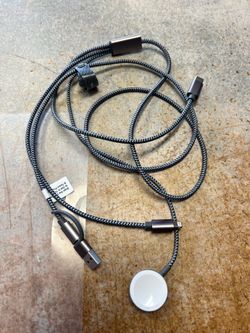 Multi charging cable Cord - Apple Watch and iPhone lightning and Type C
