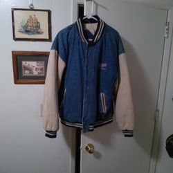 VINTAGE 90s MV SPORTS SNAPPLE DENIM JACKET SIZE XL