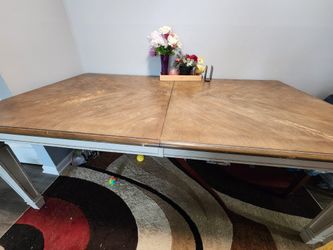 Signature Design By Asley Dining Table With Extension Table For Sale