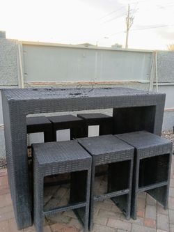 Outdoor bar table set
