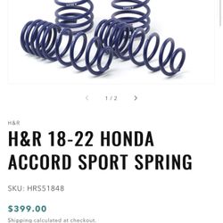 H&R Lowering Spring For 2018-22 Honda Accord