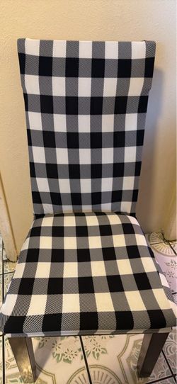 Set of 4 Black and White chair covers