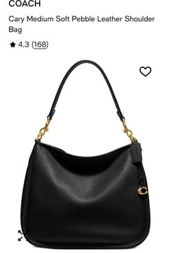BRAND NEW ✨️ GORGEOUS ✨️ COACH- (Sealed & wrapped)
Cary Medium Soft Pebble Leather Shoulder Handbag. 

