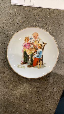 VINTAGE 1984 Norman Rockwell “The Toy maker” Collectors Plate