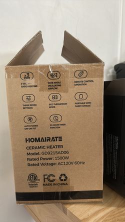 Small Portable Space Heater for Indoor Use - with 70°Rotating Feature, Electric Heater, Rapid and Safe Heating, Remote Control,  Timer for Bedroom, Of