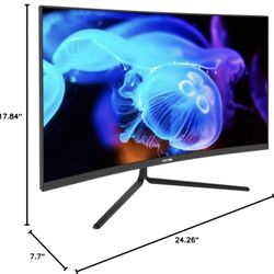 Viotek NBV27CB 27-Inch Curved Monitor 75Hz | 1920x1080p (FHD) 16:9 Widescreen | Low-Bezel, 1500R Curvature | Game-Ready FreeSync FPS/RTS | HDMI VGA 3.