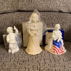 Lot of 3 NEW Avon Vintage Cologne Figurine with Original Boxes
