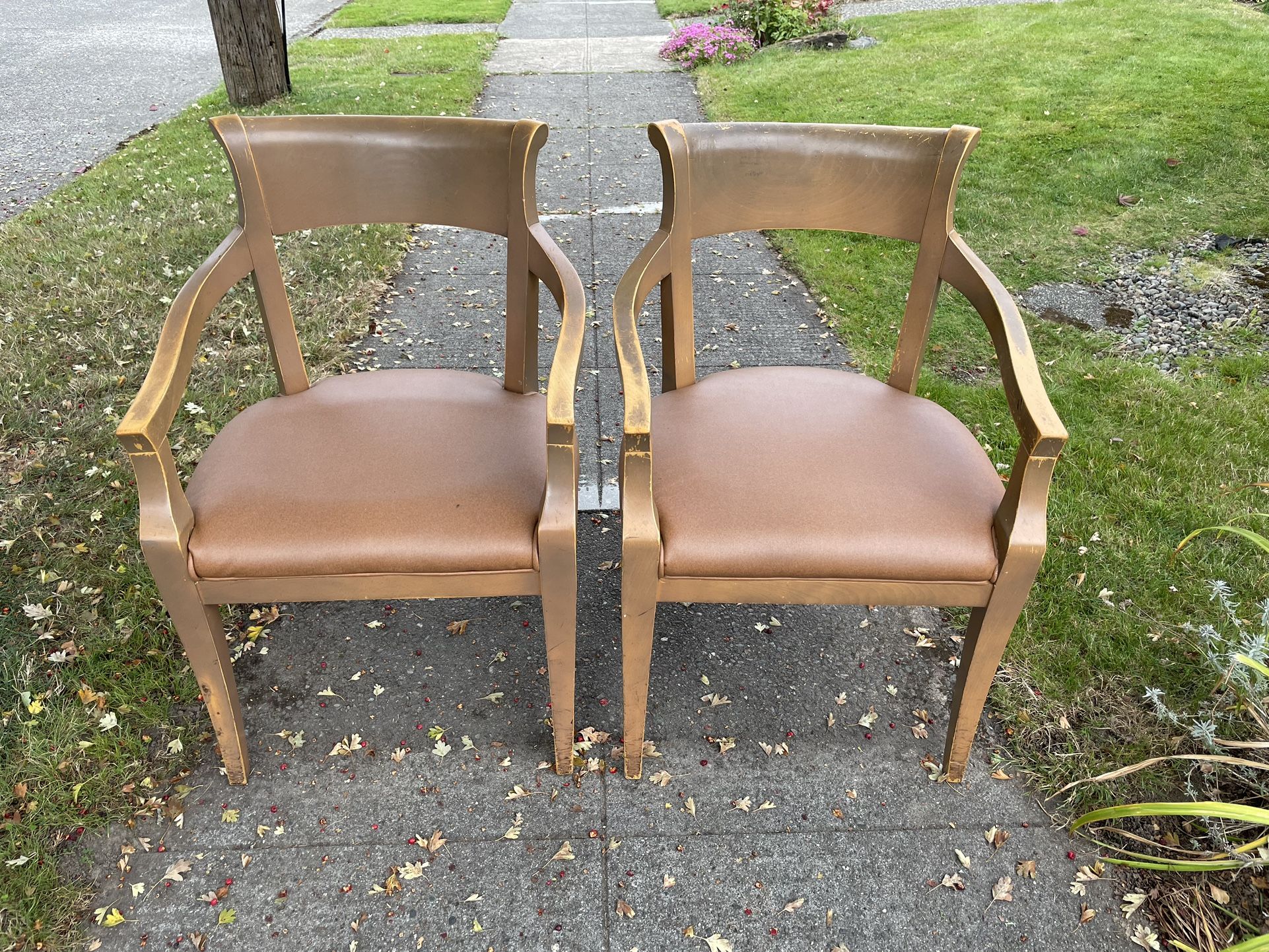 Pair of Curvy Arm Chairs