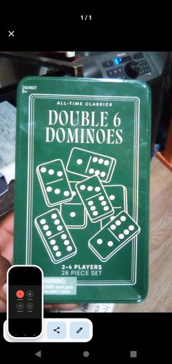 All-time Classic Dominoes 28 Piece Set In Metal Tin