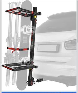 Folding Hitch-Mounted Ski/Snowboard RackX(345)