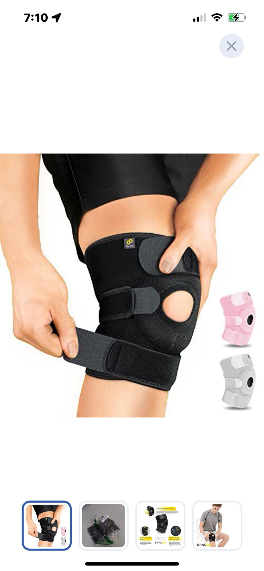 “New”Adjustable Knee Brace”fits Sz Sm-XL”(patella,arthritis,etc.)retail $39