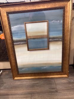 Blue skies and water painting