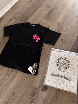 Black & Pink Cross Chrome Hearts Tee