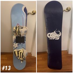 5150 Brand 114cm snowboard with 5150 bindings size small