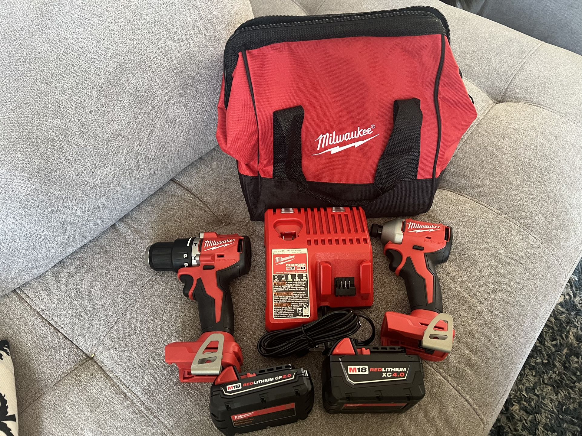 Milwaukee M18 Brushless Hammer Drill & Impact
