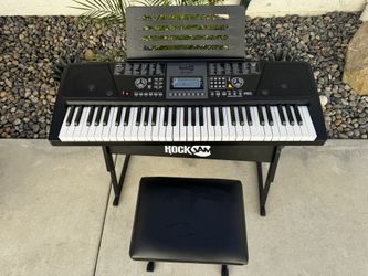 RockJam 61-Key Keyboard Piano Kit with Keyboard Stand & Stool,