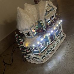 Christmas house with lights