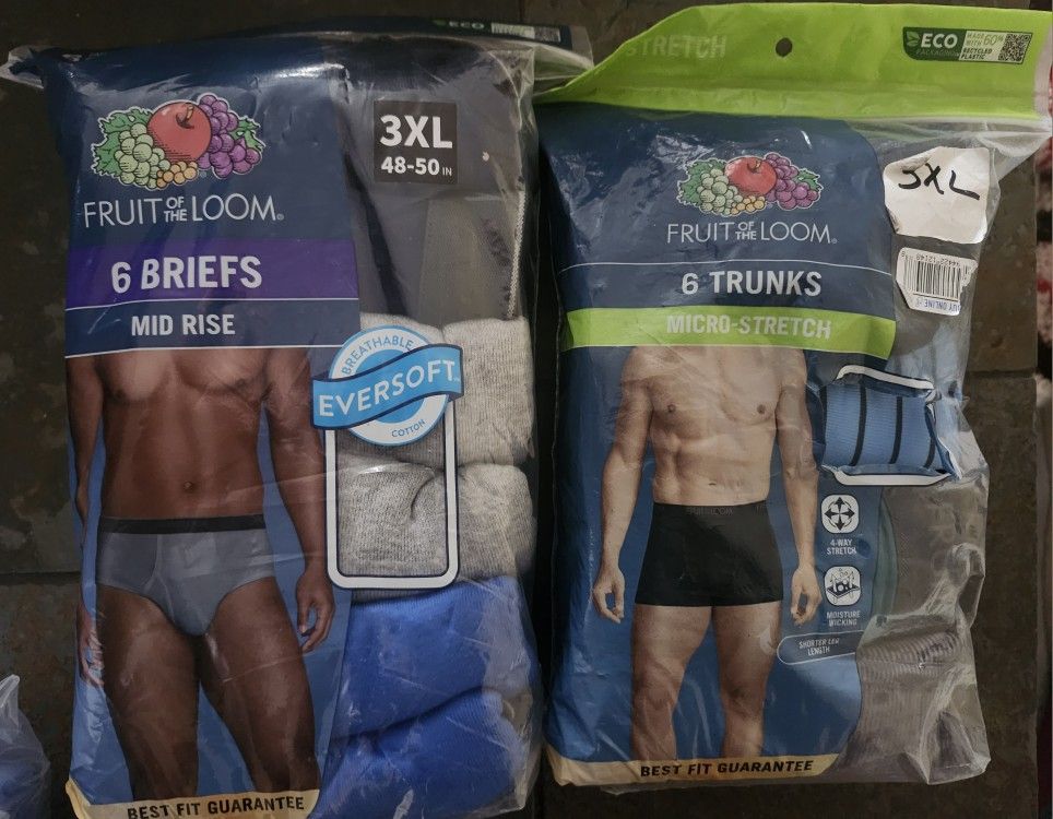 Hanes Mens 3XL Briefs Or Trunks