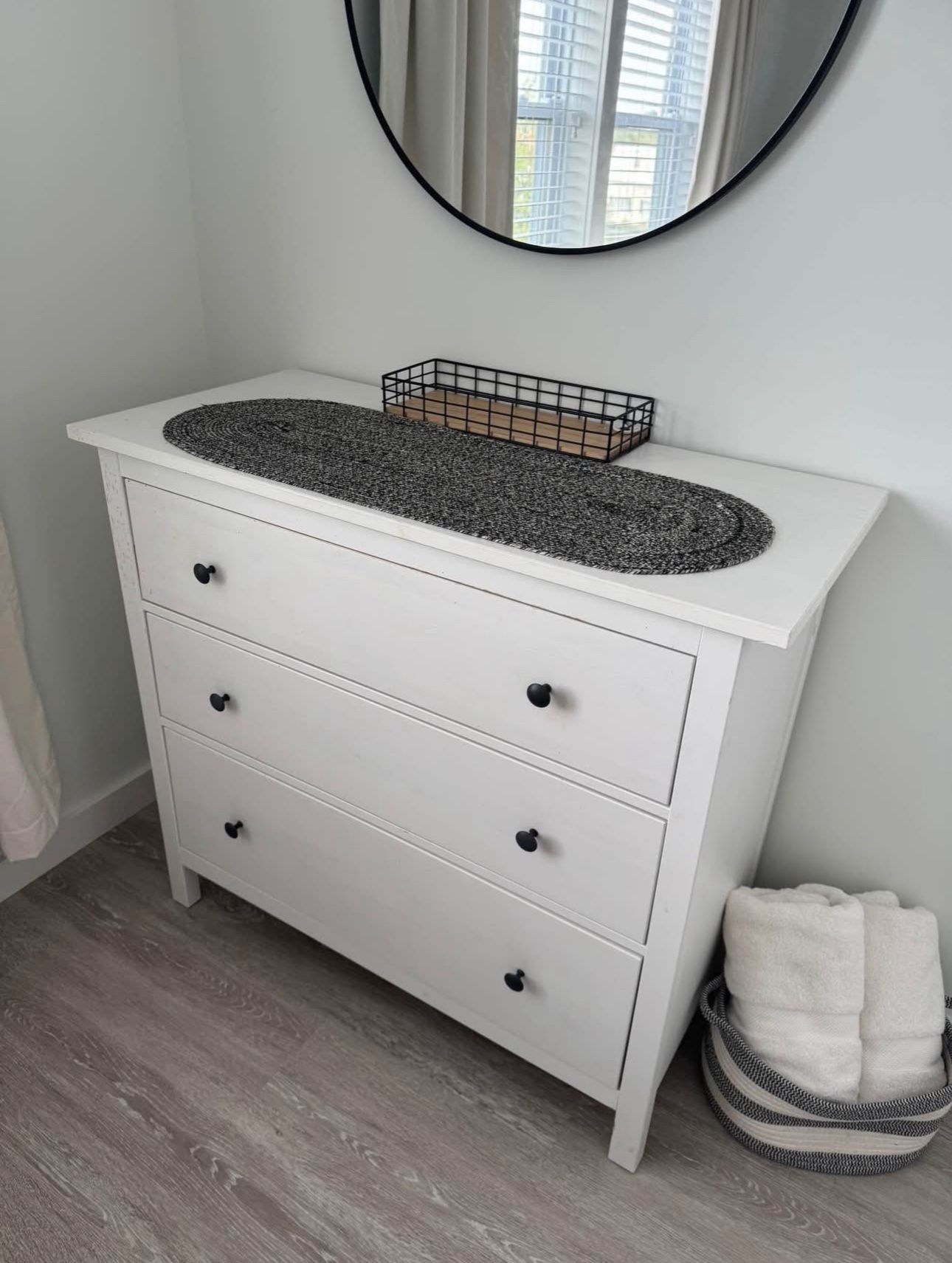 IKEA Hemnes 3-drawer chest, white stain, 42 1/2x37 3/4