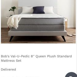 Queen Matress Combo And Frame 