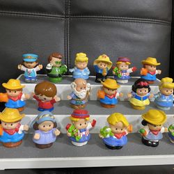 Fisher Price Little People Toy Figures, Lot of 18 Vintage Lot 