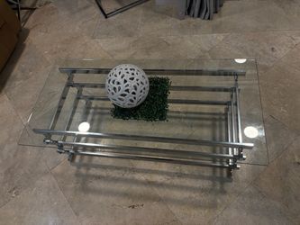 Glass coffee table