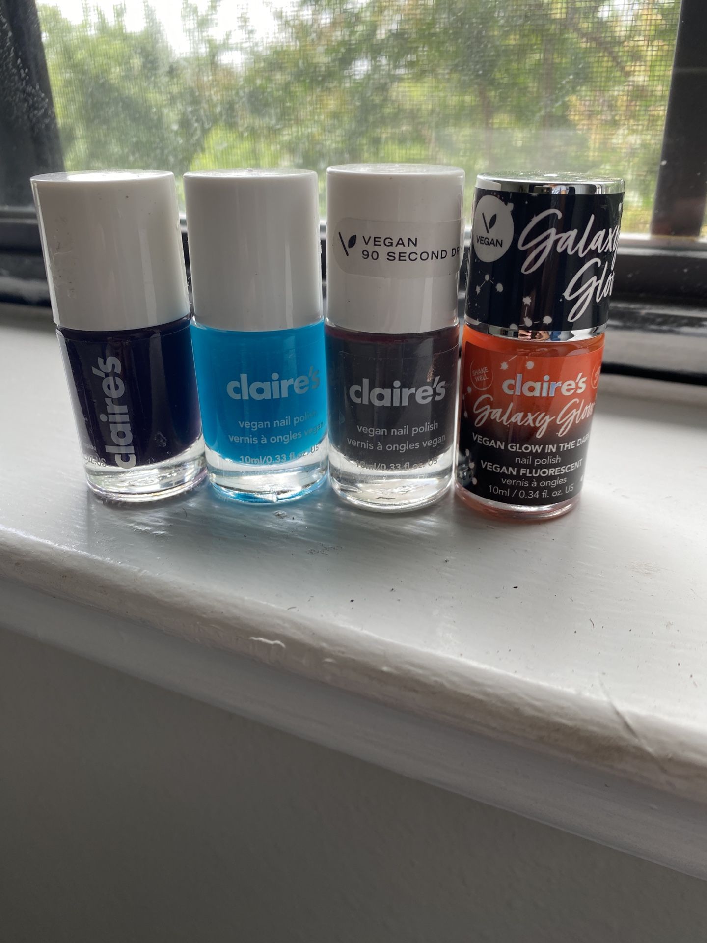 Set of 4 unopened Claire’s nail paint