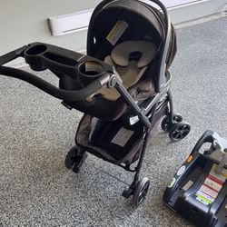 Chico Baby Car Seat With Stroller And Bases For Car