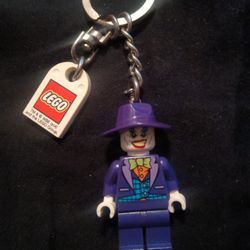 DC comics LEGO® The Joker  w/ purple Fedora Hat Keychain