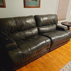 Recliner Double Leather Electric  Read Discription 