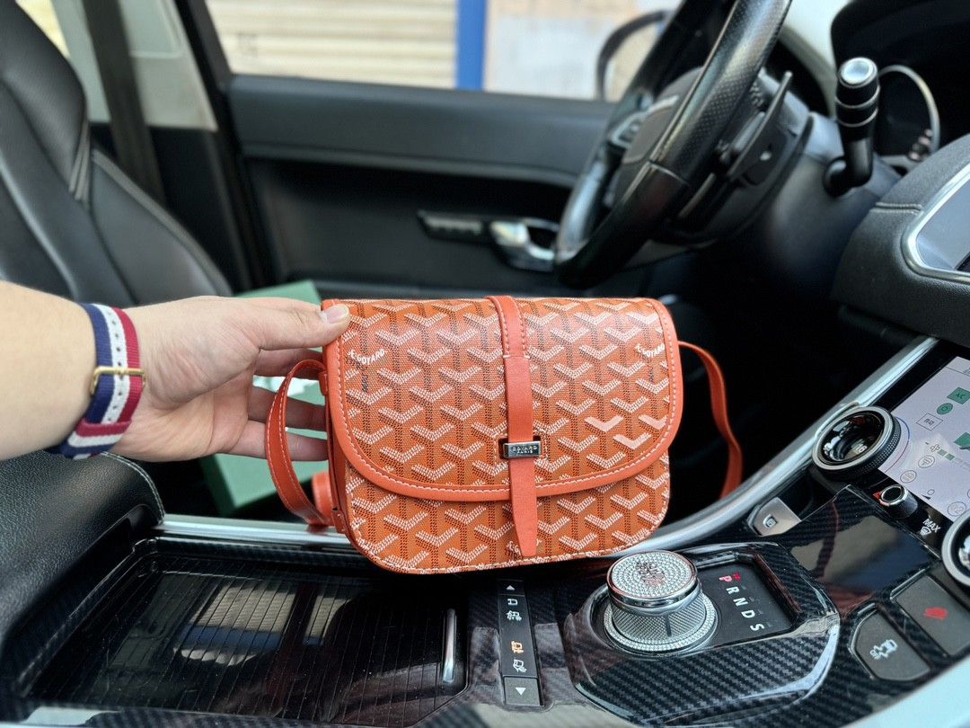 Goyardine Belvedere II PM Messenger Bag Orange