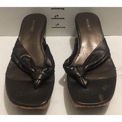 Nine West sandal wedges brown size 8 1/2 M