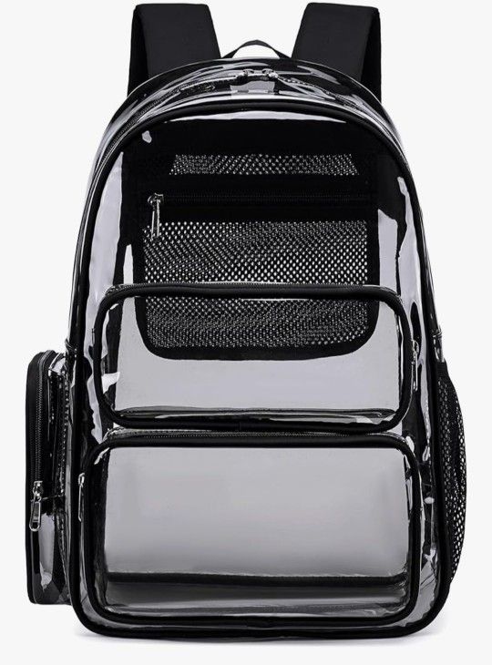 Clear Black Backpack