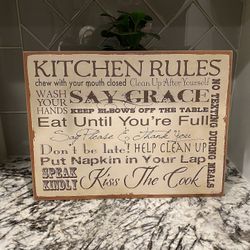 Kitchen Rules Wall Art