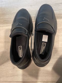 Puma Black Leather Loafers