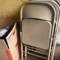 Metal folding chairs  (5)